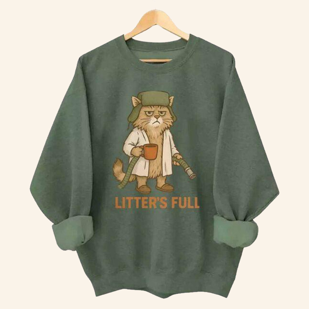 Cat Litter's Full Christmas Vacation Sweatshirt Christmas Gifts For Sister