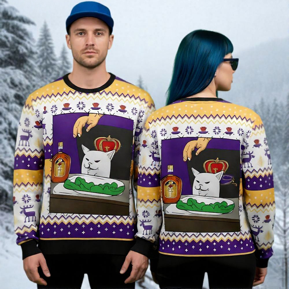 Cat Meme Christmas Ugly Sweater Holiday Wear Christmas Gifts For Cat Lovers