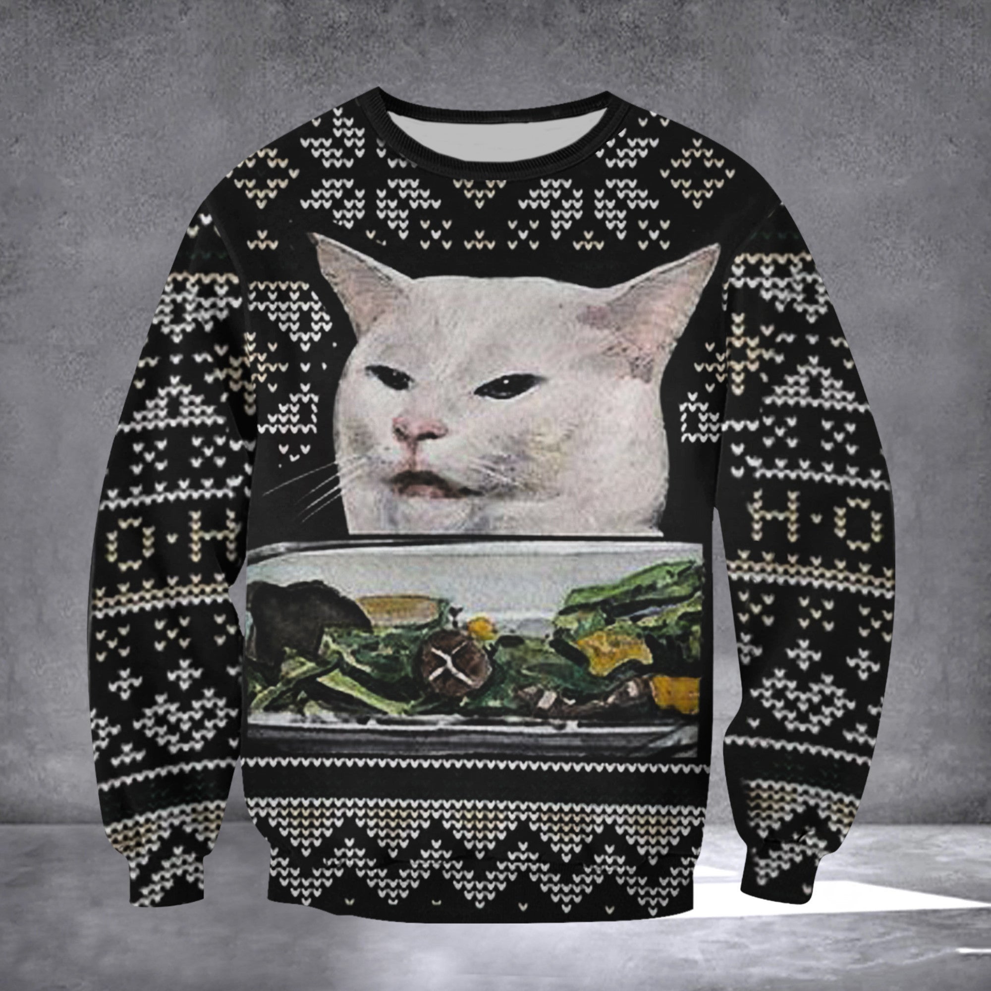 Cat Meme Woman Yelling At Ugly Christmas Water Funny Ugly Christmas Holiday Sweater 2024 Cat Meme Woman Yelling At Ugly Christmas Water Funny Ugly Christmas Holiday Sweater 2024