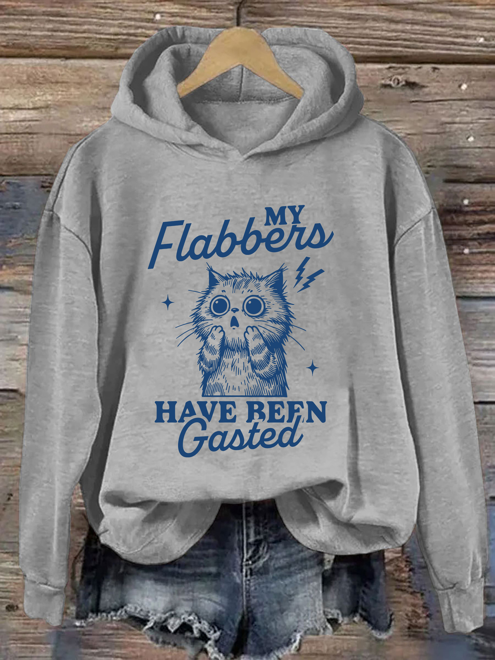 Cat My Flabbers Have Been Gasted Hoodie Animal Themed Funny Hoodie Cat Gifts For Her