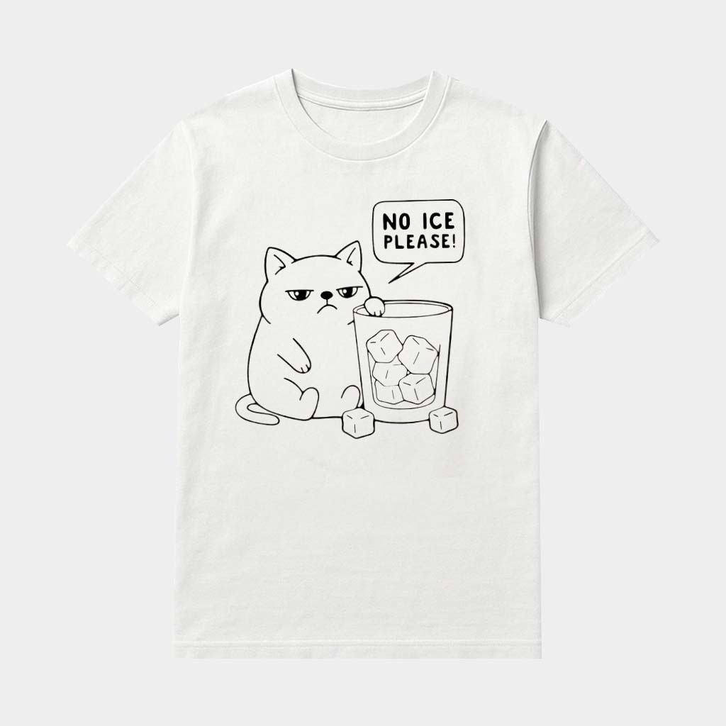 Cat No Ice Please Shirt Funny Cat Meme Trending T-Shirt Gifts For Cat Lovers