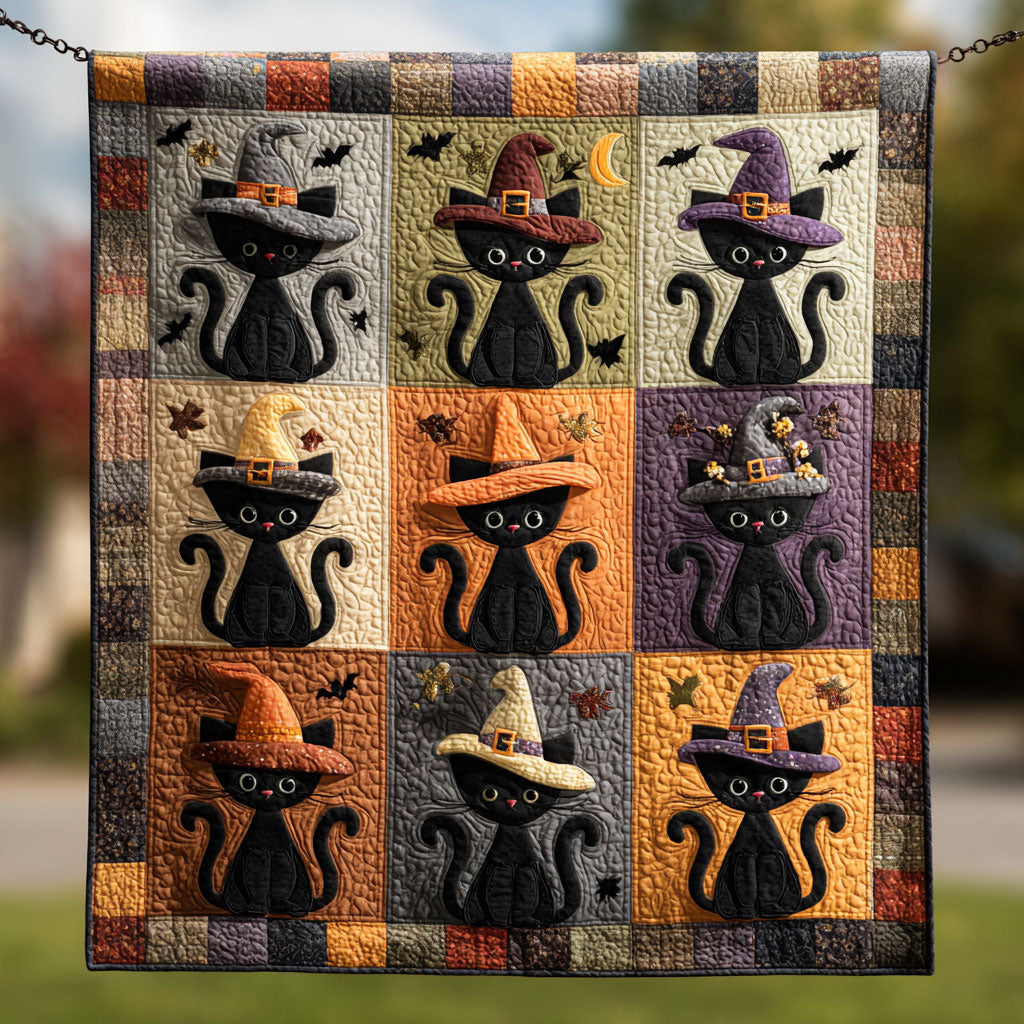 Cat Of Halloween Quilt Stylish Quilt Blanket to Upgrade Your Bedroom