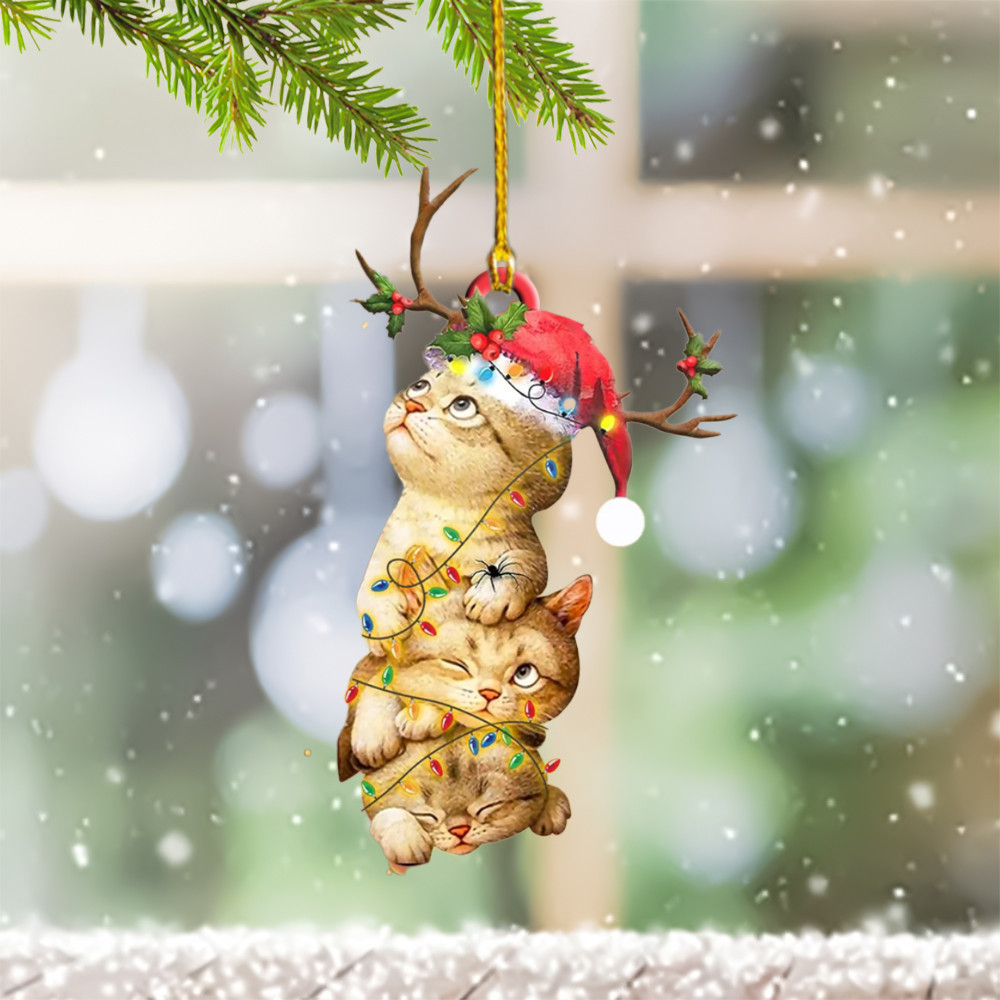 Cat Ornament Cute Cat Christmas Ornaments Christmas Tree Decorations Ideas 2024