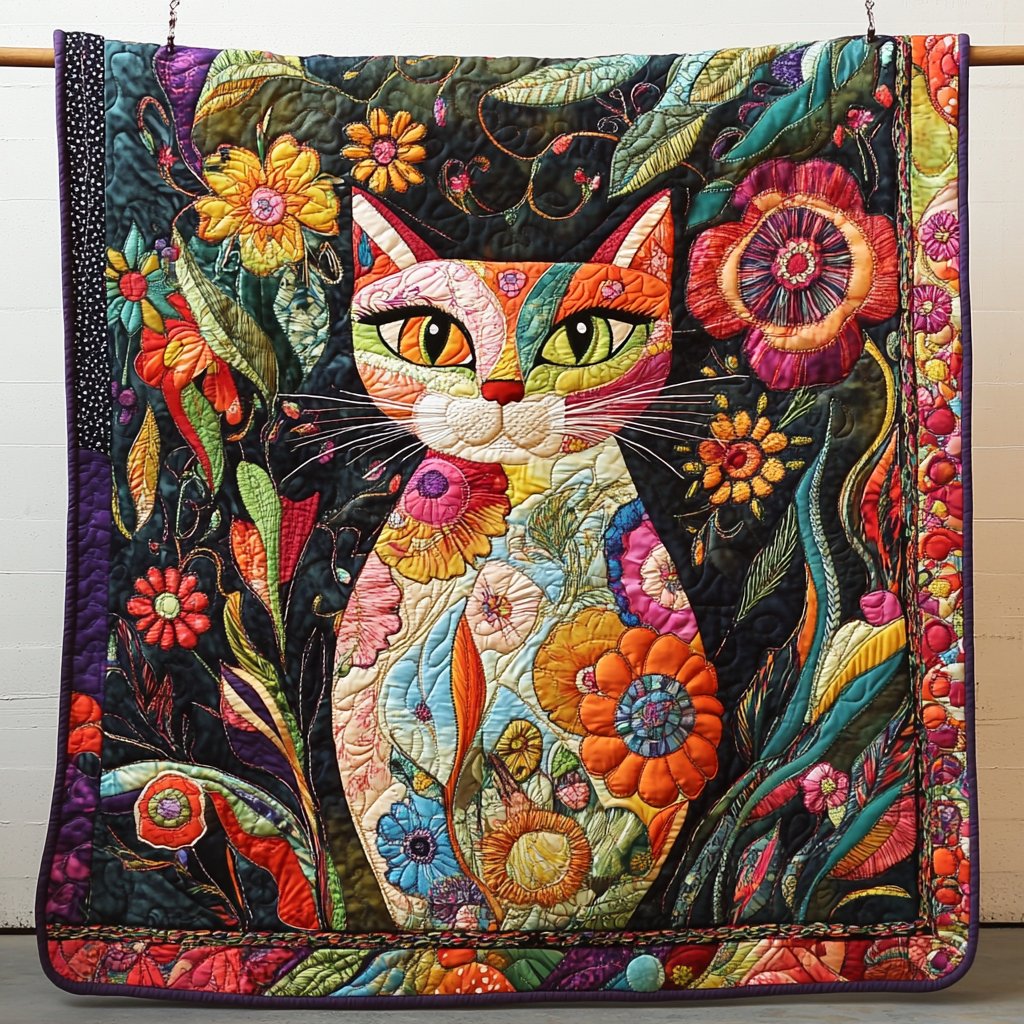 Cat Parade Quilted Blanket Cute Blankets For Her