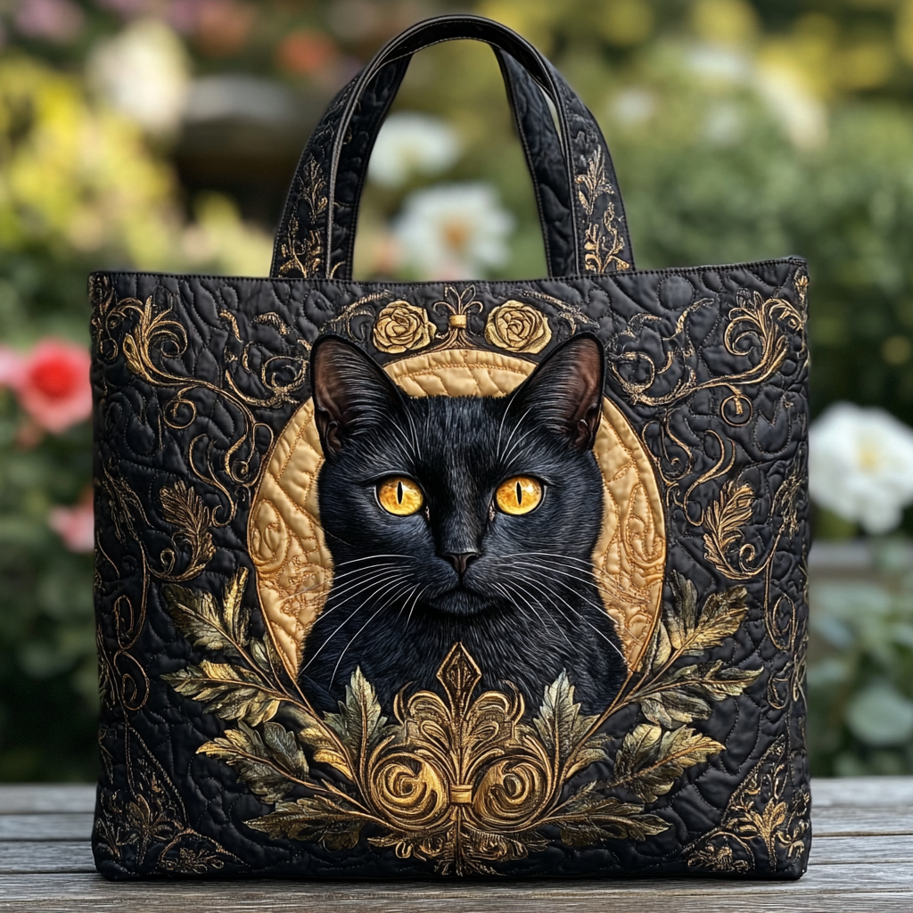 Cat Party Quilted Tote Bag Cat Gifts For Women