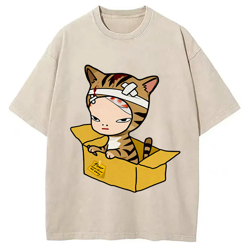 Cat Please Dont Throw Nara Washed T-Shirt Classic Graphic Fashion Tee Gifts For Brother Cat Please Dont Throw Nara Washed T-Shirt Classic Graphic Fashion Tee Gifts For Brother