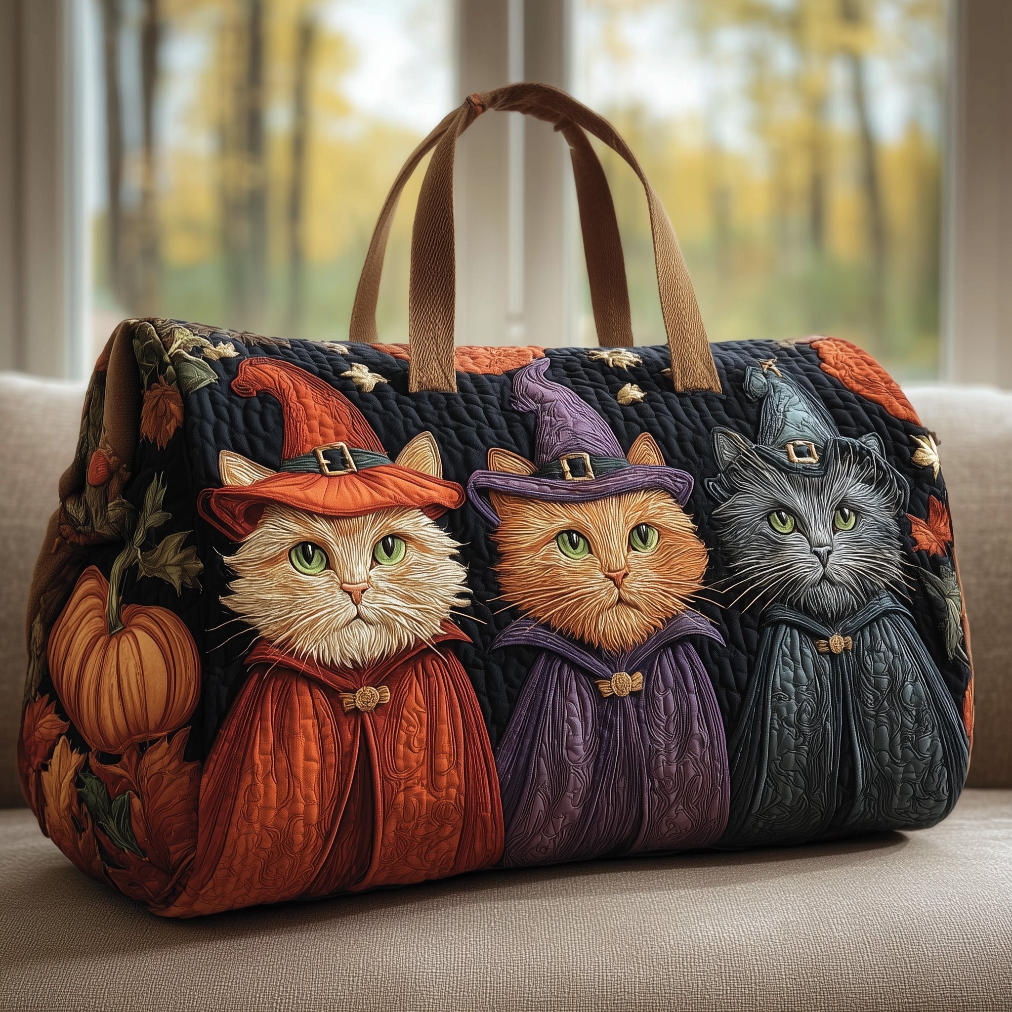 Cat Quilted Duffle Bag Gift For Him