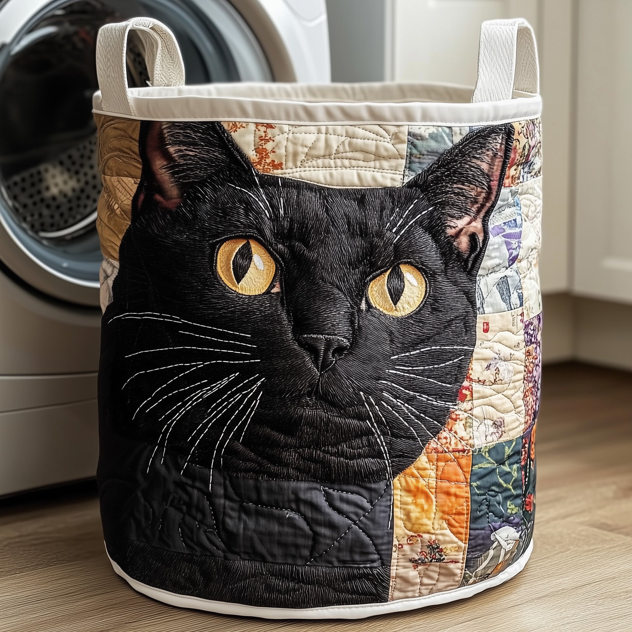 Cat Quilted Laundry Basket Merch For Dad