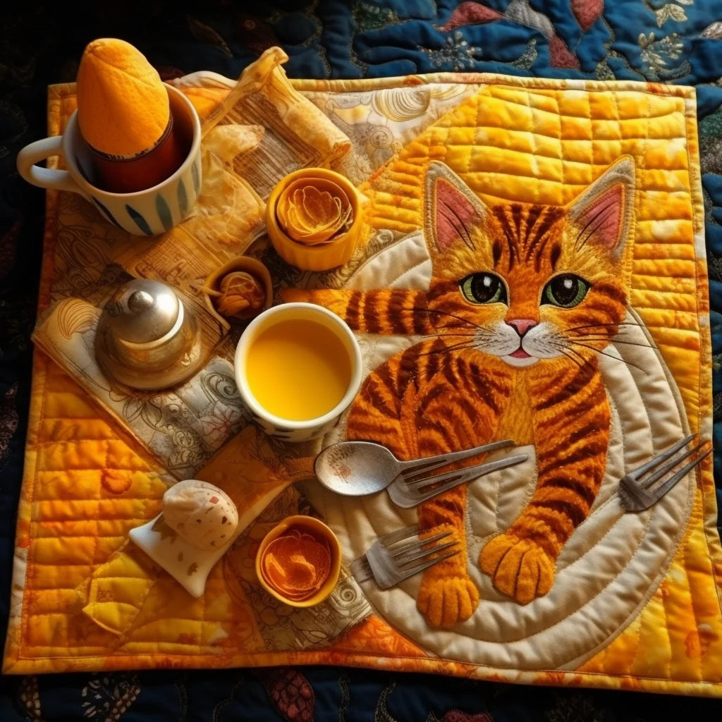 Cat Quilted Placemat Dining Table Placemats Useful Gifts For Mom