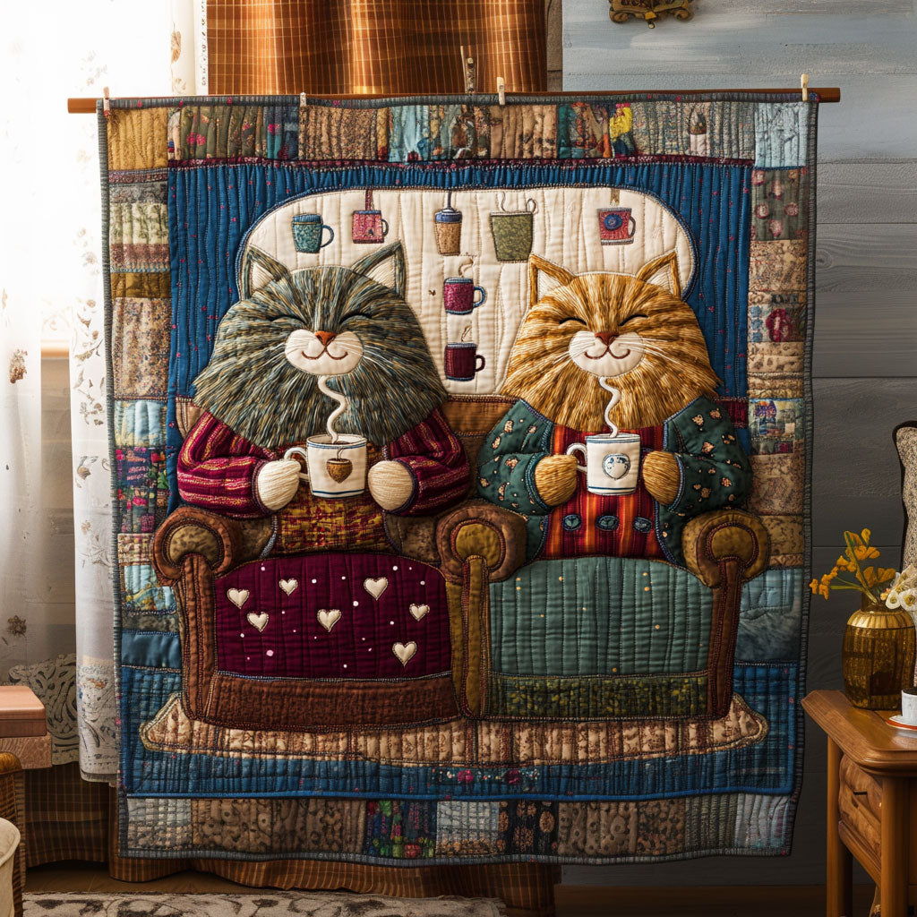 Cat Relax Time Quilt Blanket Cat Blanket Design Christmas Presents For Cat Lovers