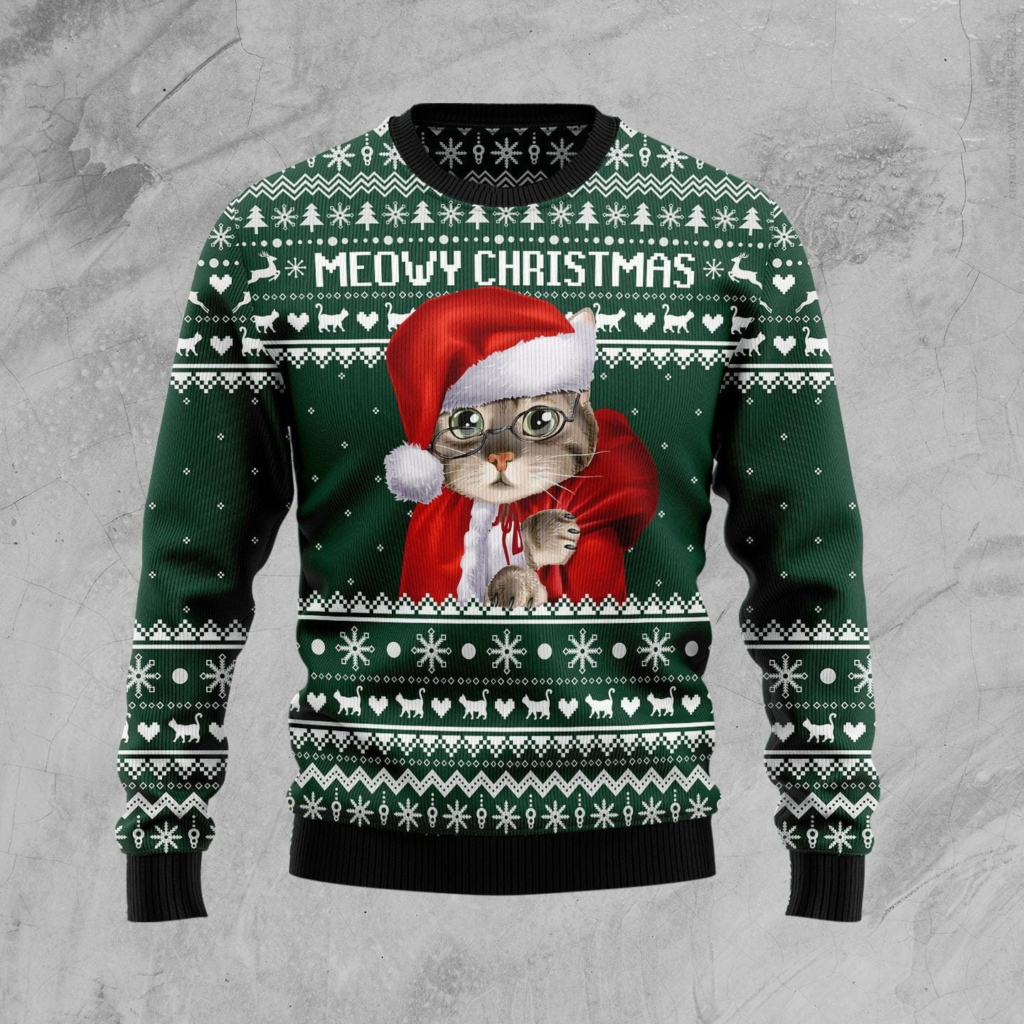 Cat Santa Ugly Christmas Sweater Holiday Apparel Cat Christmas Sweater Gift Ideas
