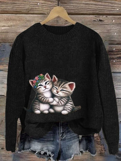 Cat Snuggle Sweater Cute Kitty Clothing Adorable Holiday Gift Ideas For Cat Lovers