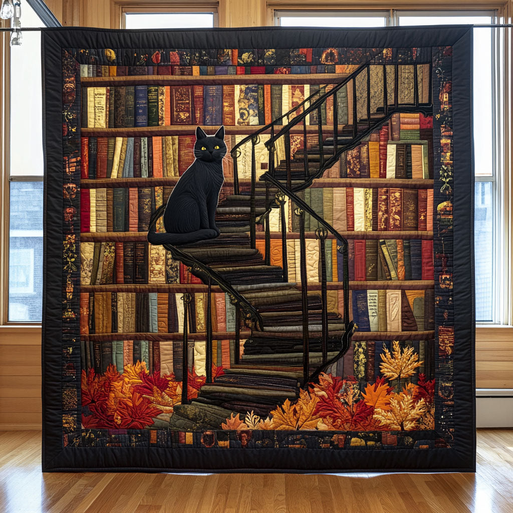Cat Stair Whisper Quilt Blanket Cat Design Blanket Christmas Presents For Book Lovers