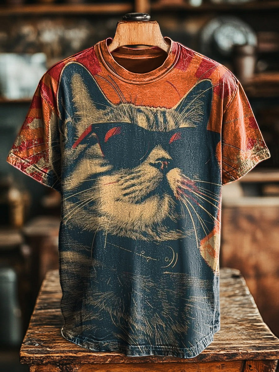 Cat T-Shirt Cat Wearing Sunglasses Funny Shirt Gift Ideas For Animal Lovers