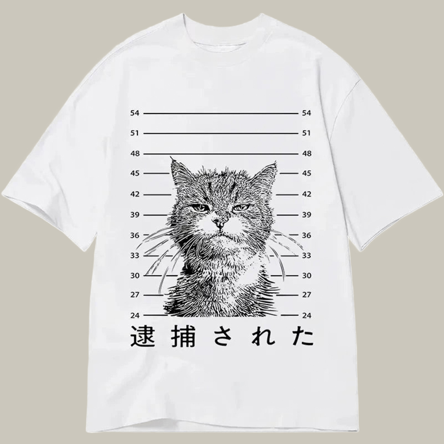 Cat That Was Arrested Classic Shirt Funny Graphic T-Shirt Son In Law Christmas Presents