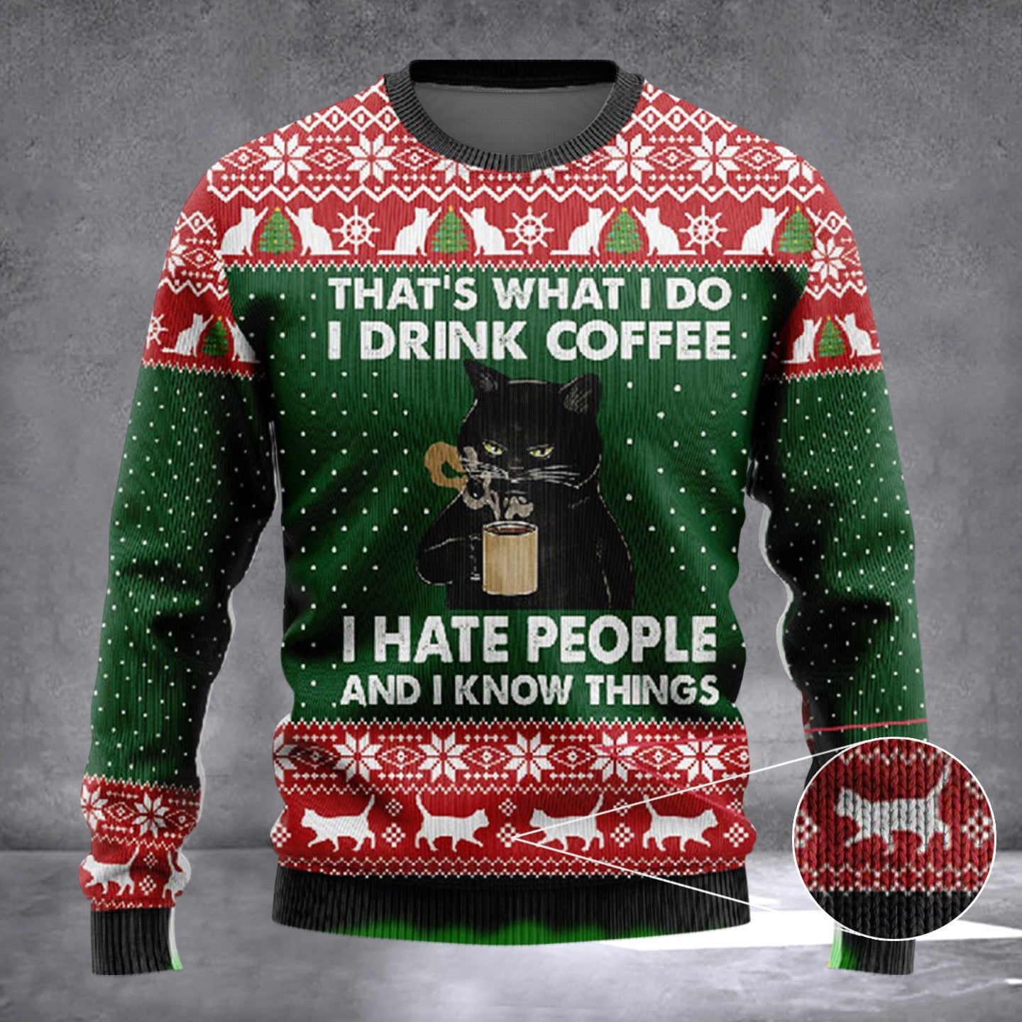 Cat That's What I Do I Read Books I Knitting Ugly Sweater Funny Cat Xmas Sweater Nerds Gifts Cat That's What I Do I Read Books I Knitting Ugly Sweater Funny Cat Xmas Sweater Nerds Gifts