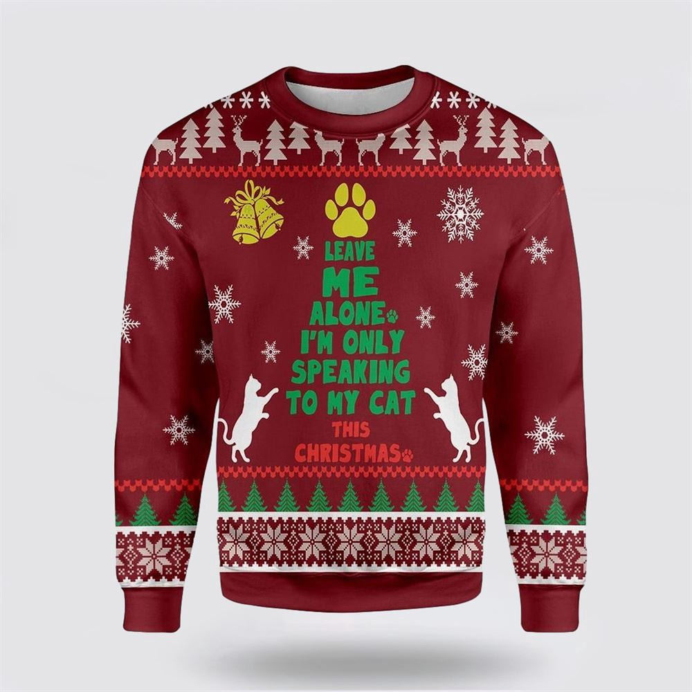 Cat The Christmas Tree Ugly Christmas Sweater Christmas Unisex Sweater Funny Christmas Sweater