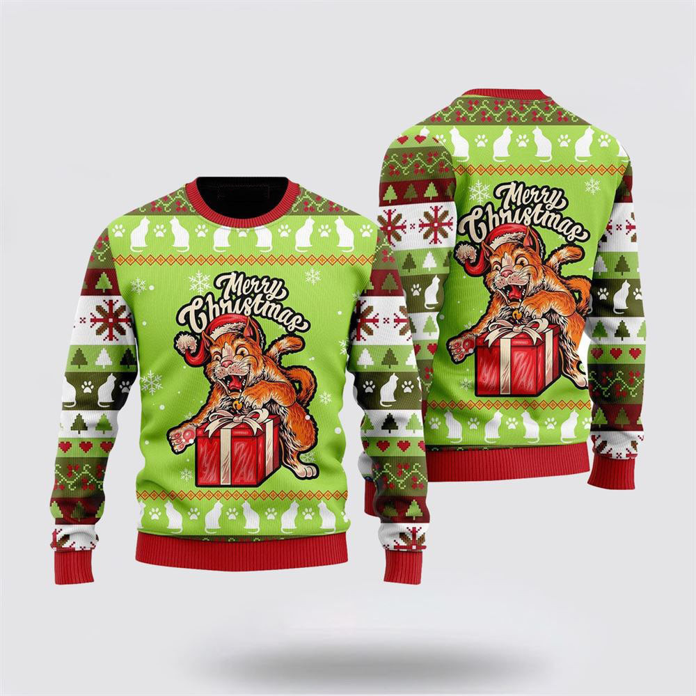 Cat Ugly Sweater Funny Cat Merry Christmas Ugly Sweater Christmas Gift For Cat Love