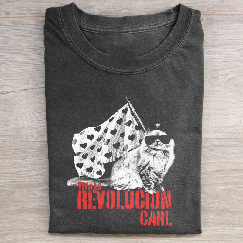 Cat Viva La Revolution Carl T-Shirt Dungeon Crawler Carl Tee Gifts For Men