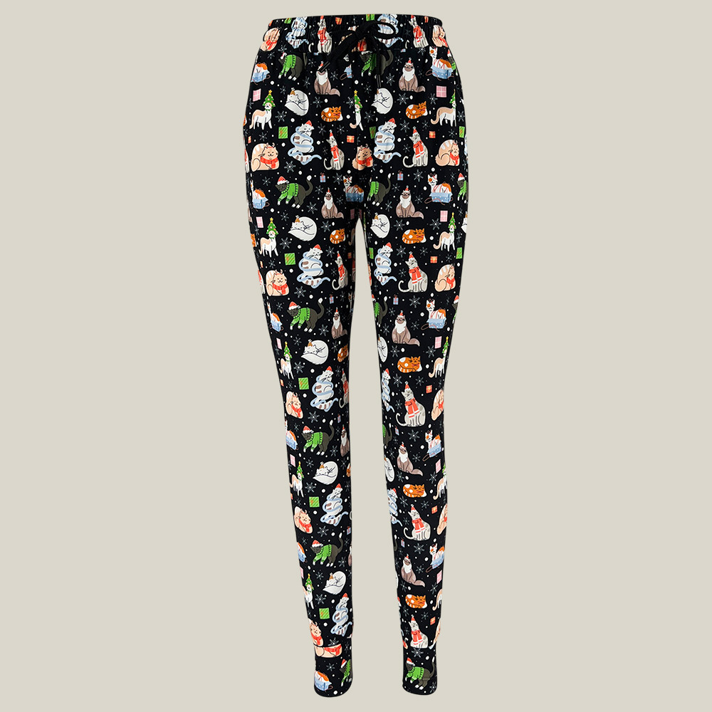 Cat Winter Whiskers Leggings Ladies Gym Leggings Animal Themed Gifts For Yogis