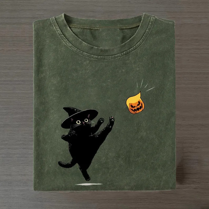 Cat With Torch T-Shirt Funny Anti Trump Protest Graphic Tee Gift For Activists