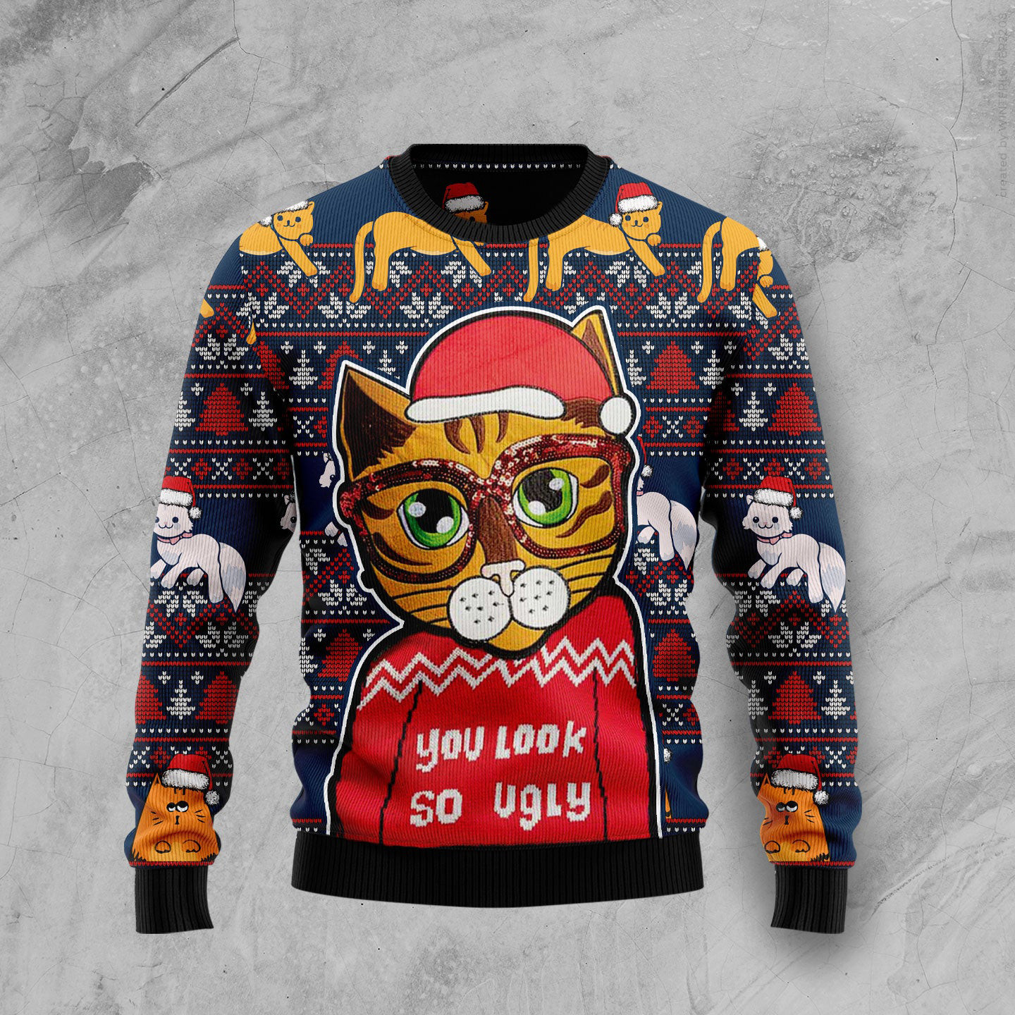 Cat You Look So Ugly Christmas Sweater Cat Christmas Sweater Xmas Presents
