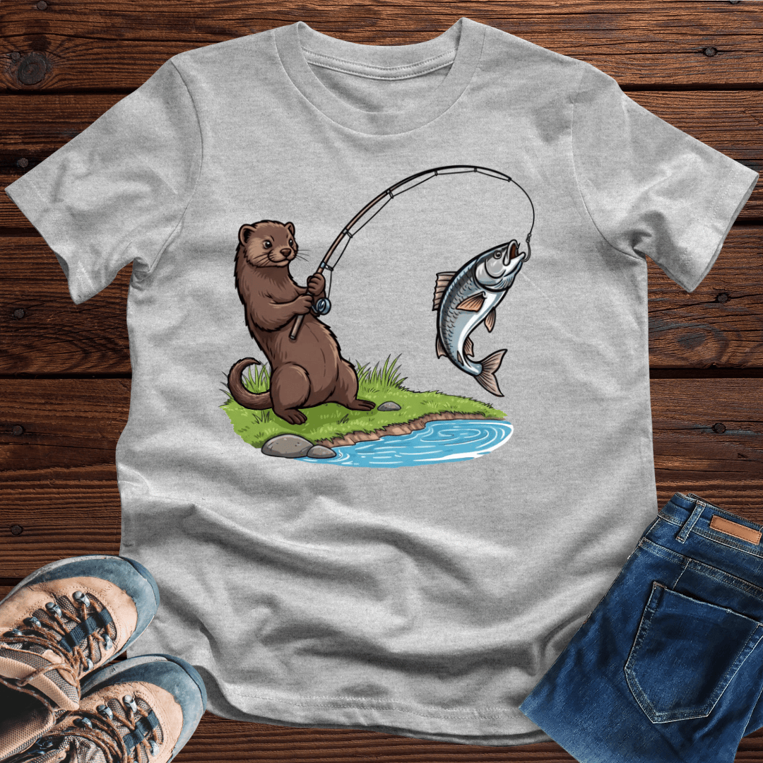 Catch Of The Otter T-Shirt Funny Otter Cartoon Meme Shirt Best Fishing Fans Apparel
