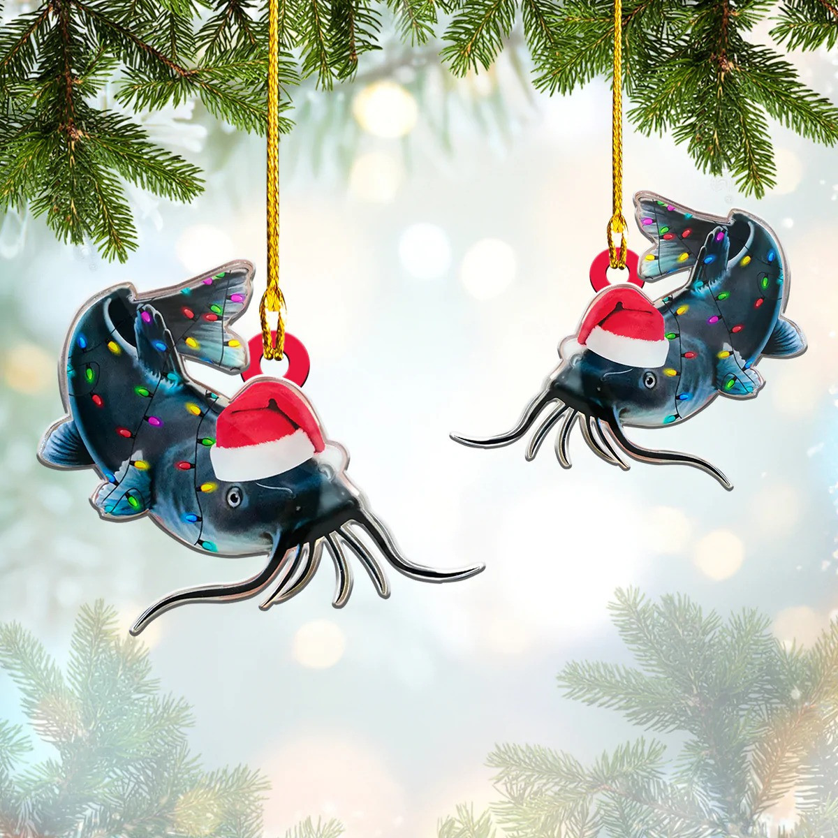 Catfish Christmas Ornament Fishing Ornaments For Christmas Tree 2024