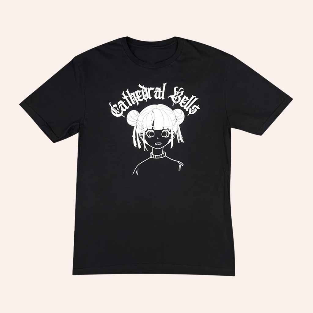 Cathedral Bells Merch Anime Girl Black T-Shirt Birthday Gift For Her Cathedral Bells Merch Anime Girl Black T-Shirt Birthday Gift For Her