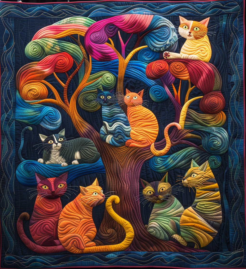 Catholic Quilted Blanket Presents For Cat Lovers