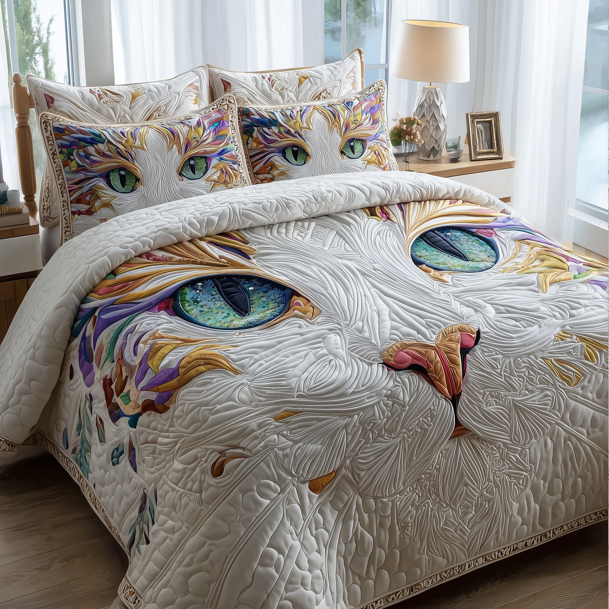 Catitude Quilted Bedding Set Modern Design