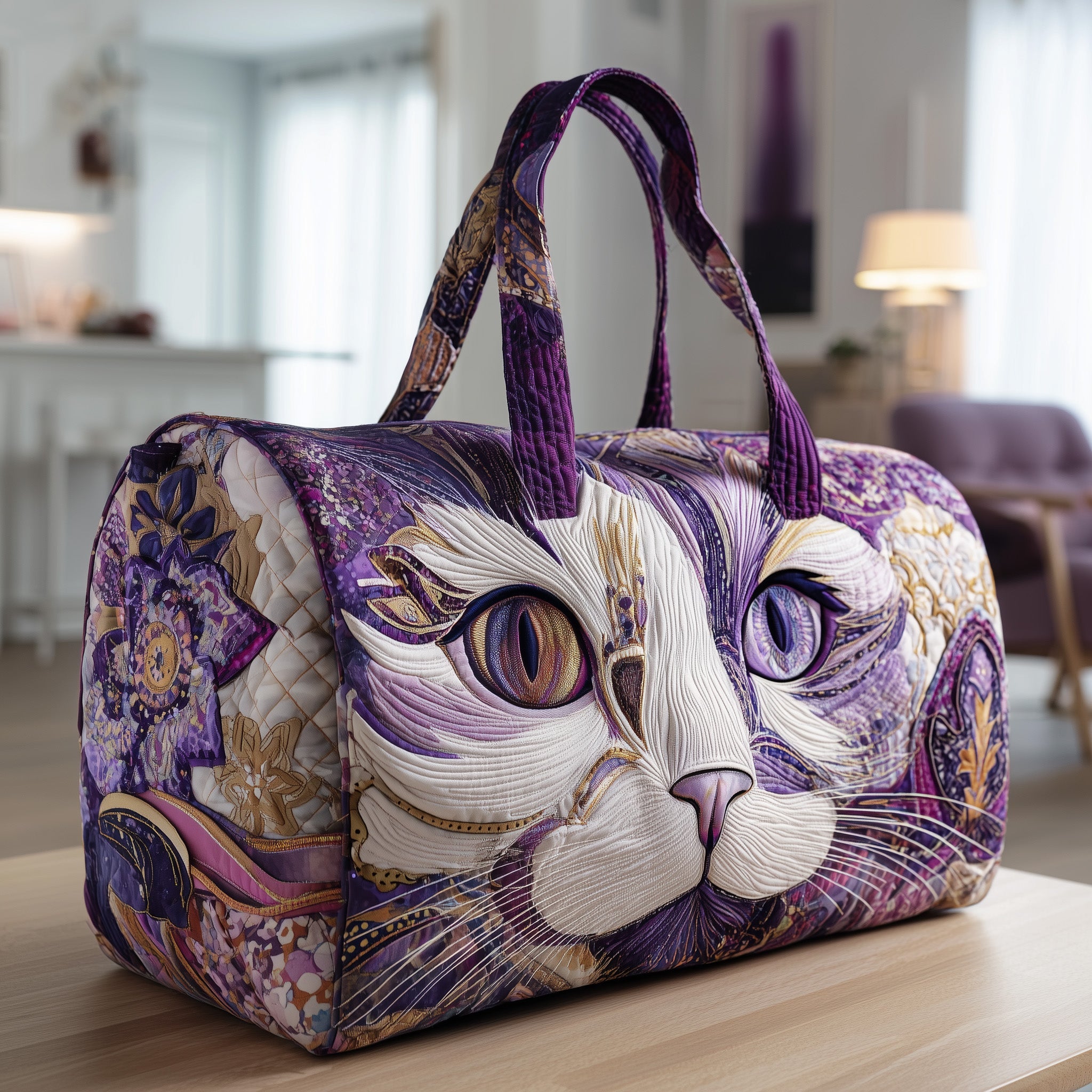 Catitude Quilted Duffle Bag For Work And Travel