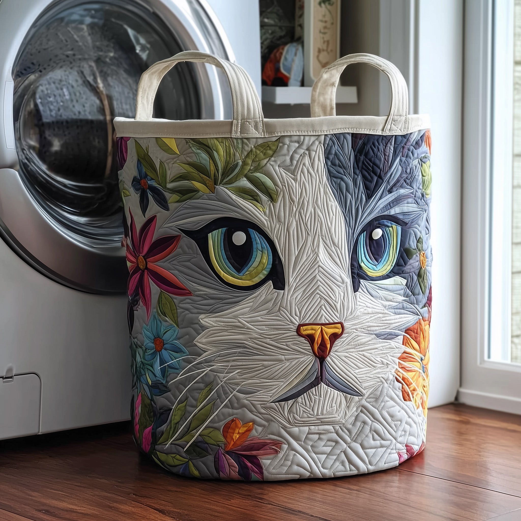 Catitude Quilted Laundry Basket Gift Ideas For Cat Owners