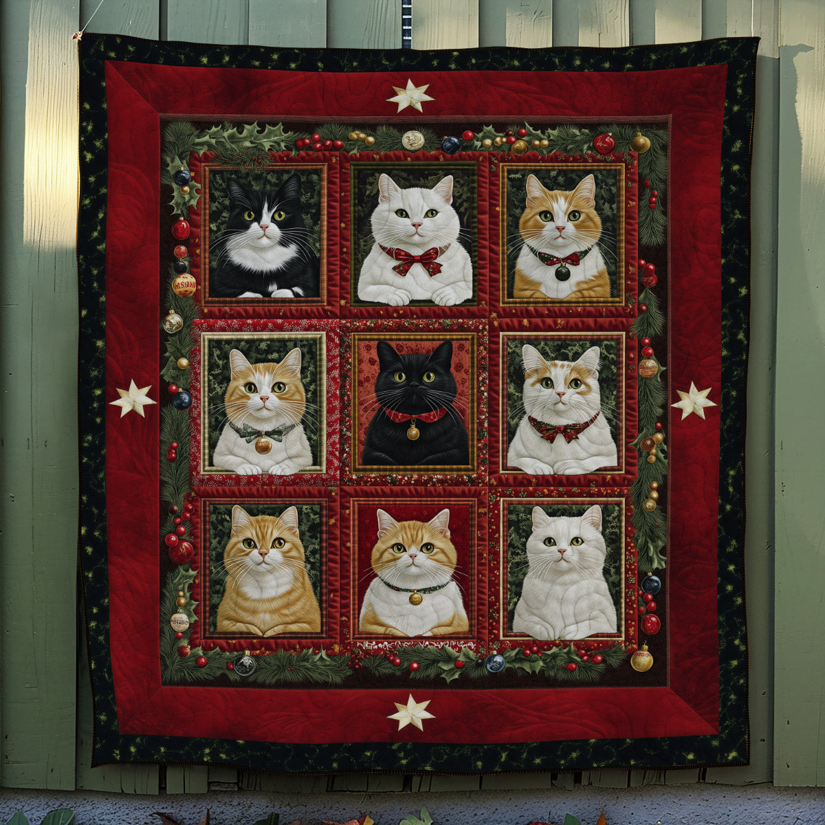 Catmas Celebration Quilted Blanket Best Gifts For Cat Lovers