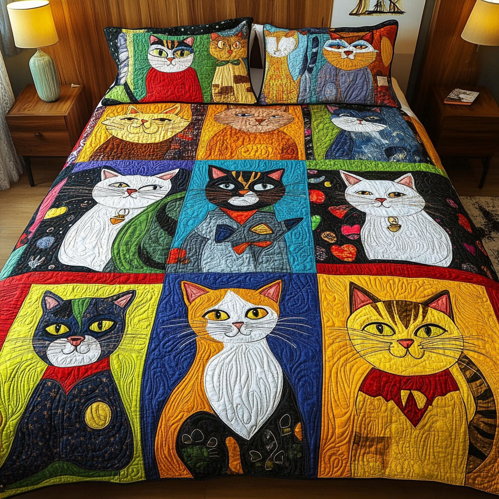 Catnap Charm Quilted Blanket Presents For Cat Lovers