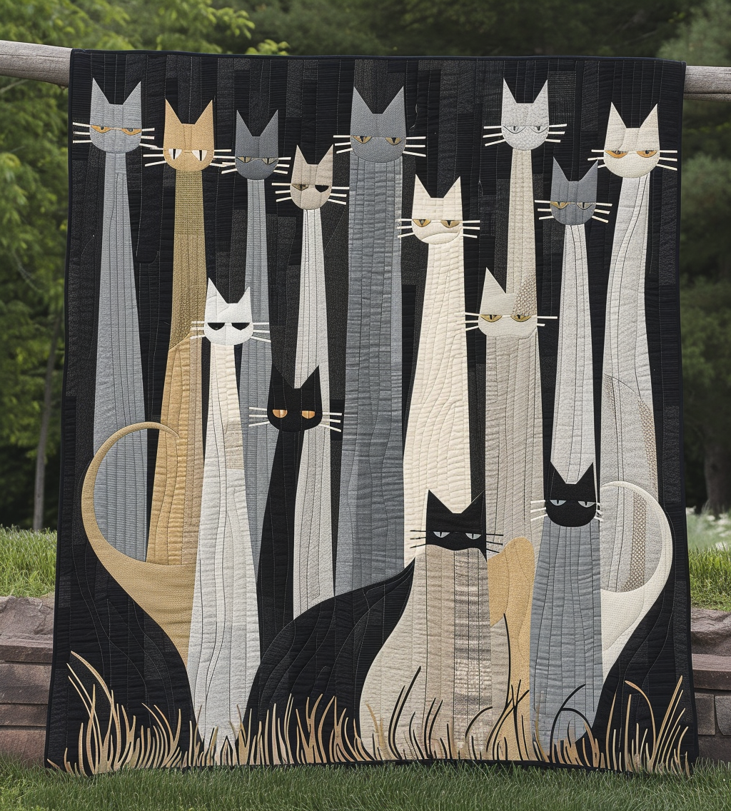 Catnap Comforts Quilted Blanket Cat Christmas Gifts