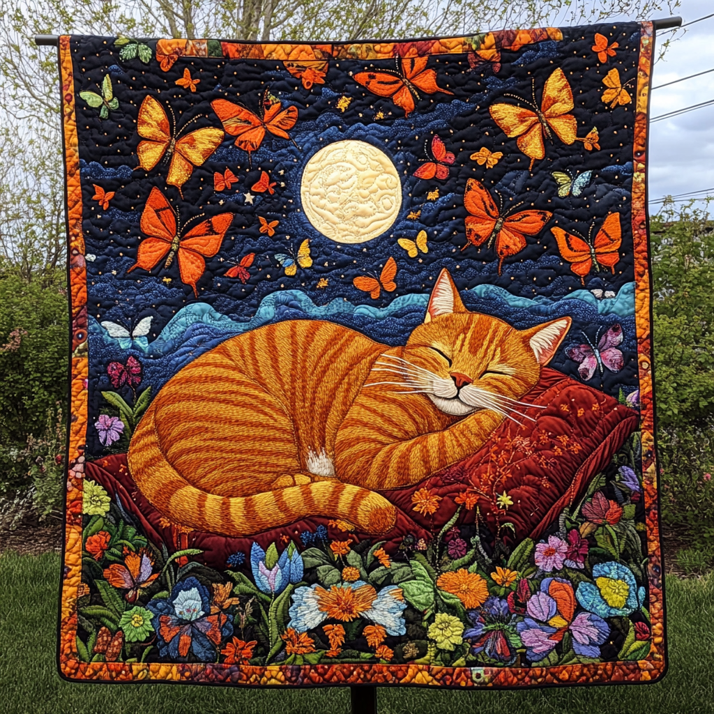 Catnap Haven Quilted Blanket Unique Gifts For Cat Lovers