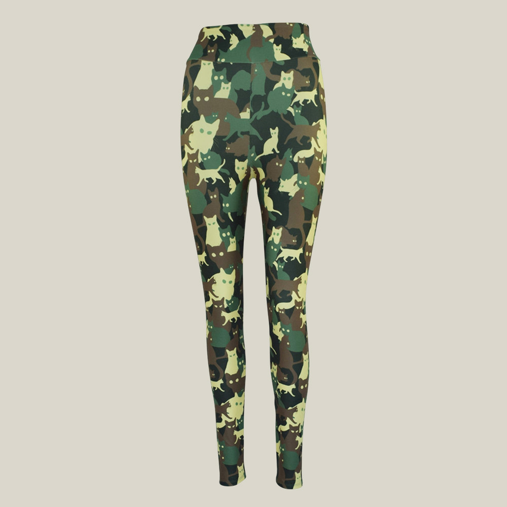 Catoflage Camo Leggings Animal Themed Yoga Leggings Best Present For Yoga Lovers