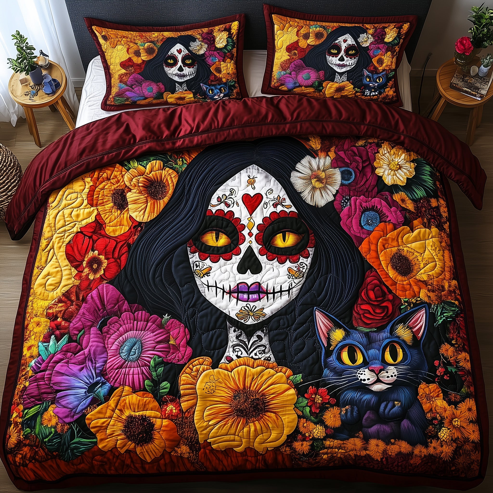 Catrina Bloom Quilted Bedding Set Create a Cozy Space
