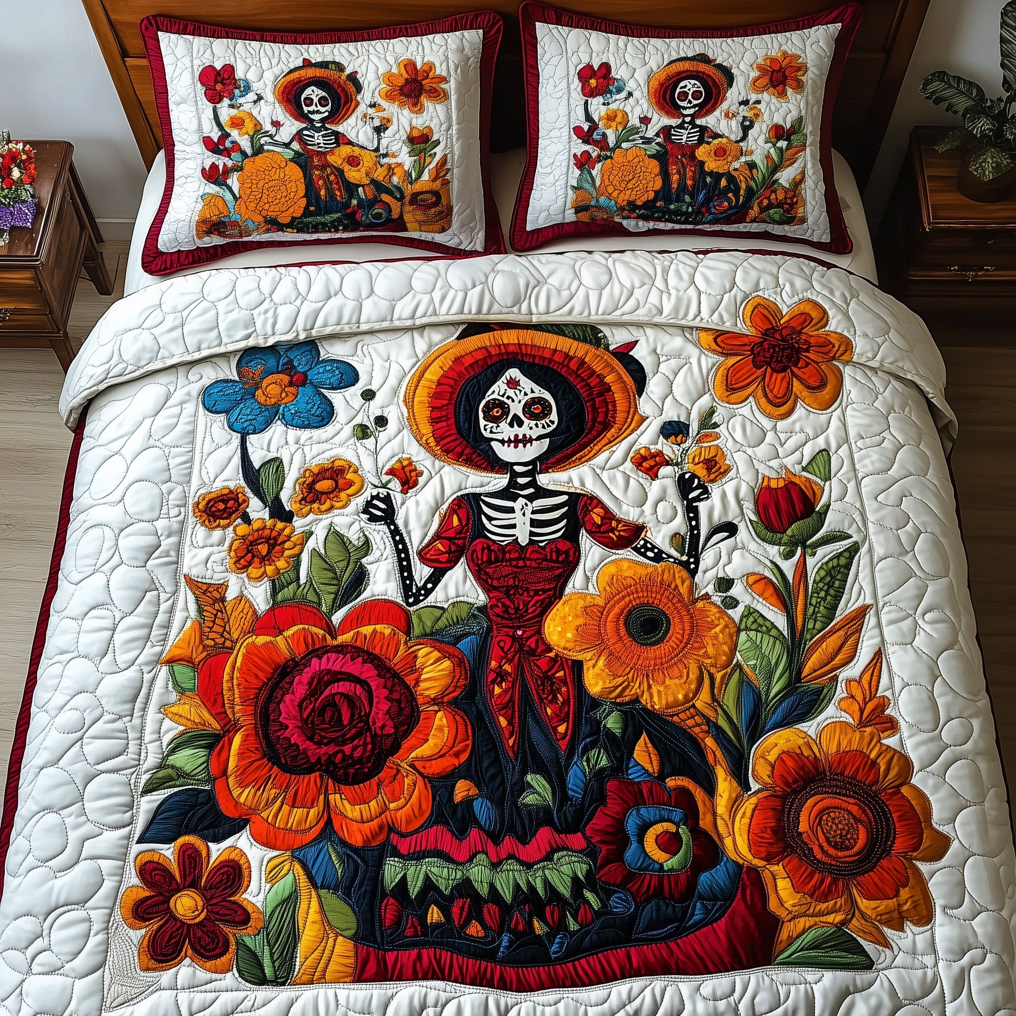 Catrina Bloom Quilted Bedding Set For Kids