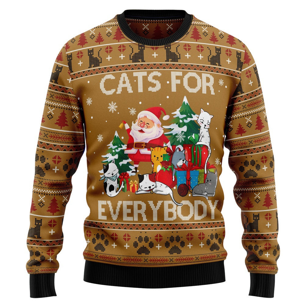 Cats For Everybody Ugly Christmas Sweater Gift For Christmas