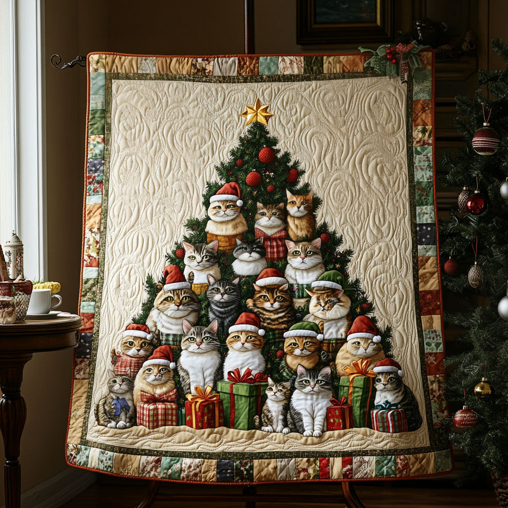 Cats in Comfort Quilted Blanket Best Gifts For Cat Lovers