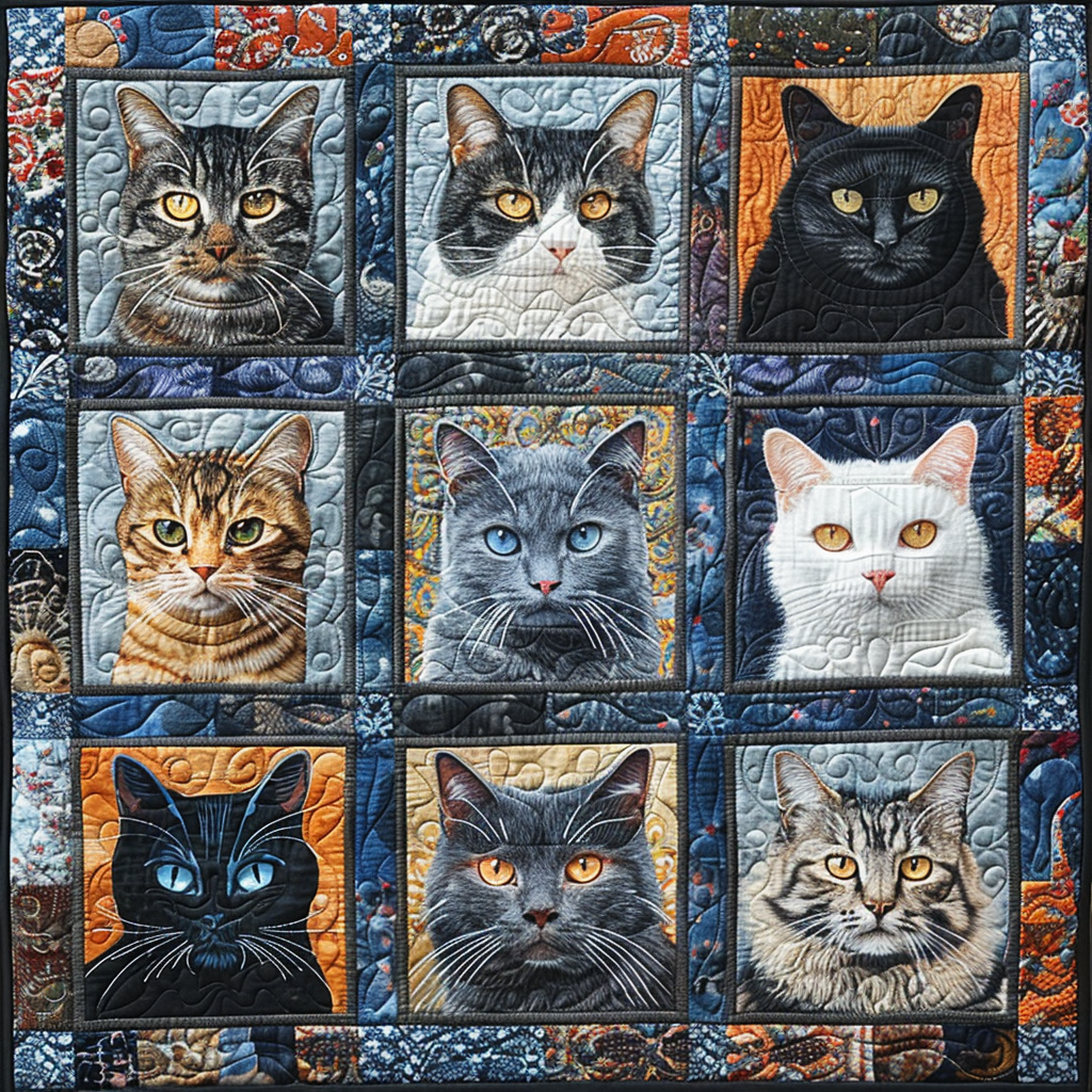 Cats Quilt Blanket Best Throw Blanket Cat Lovers Owners Presents