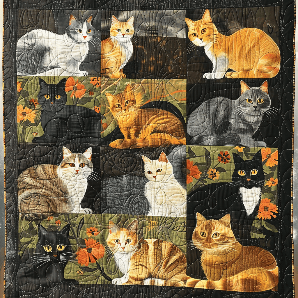 Cats Quilt Blanket Best Throw Blanket Great Mother's Day Gifts For Mom
