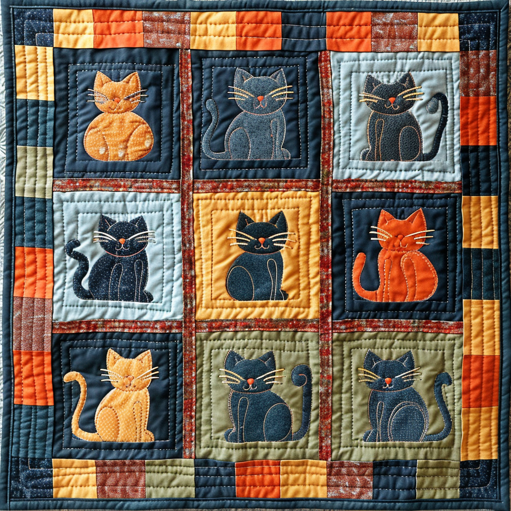 Cats Quilt Blanket Christmas Throw Blanket Xmas Gifts For Cat Lovers