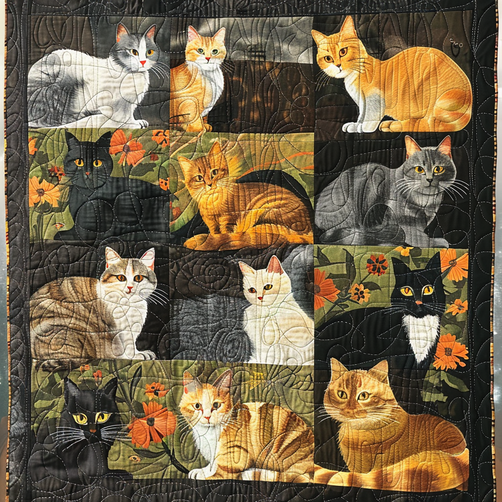 Cats Quilt Blanket King Blanket Gifts For Mum For Christmas