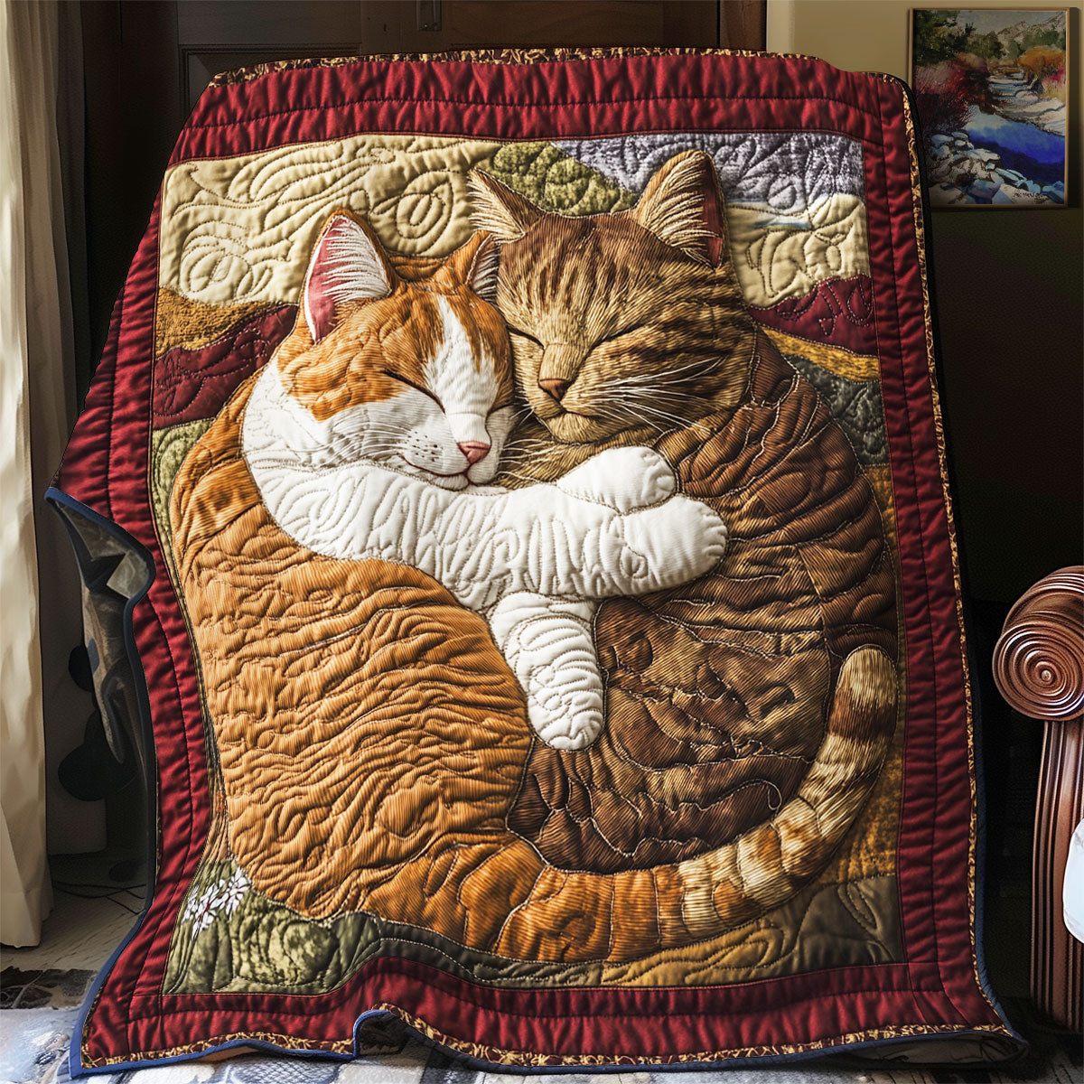 Cats Sleeping Quilt Blanket Warm Throw Blanket Xmas Present Ideas For Cat Lovers