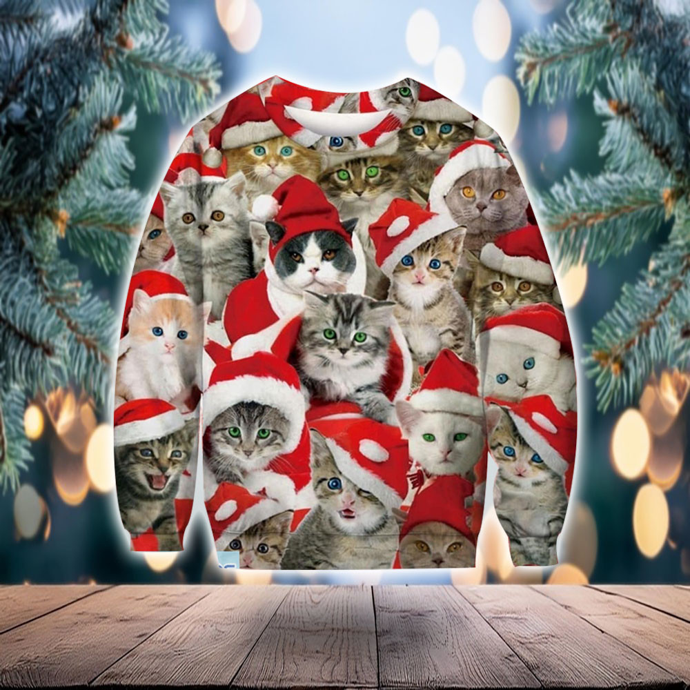 Cats Xmas Ugly Sweater Cat Lovers Christmas Sweater Gift Idea
