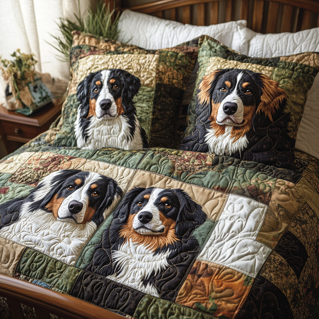 Cattle Call Charm Quilted Bedding Set Bedroom Decor Ideas Australian Shepherd Gift