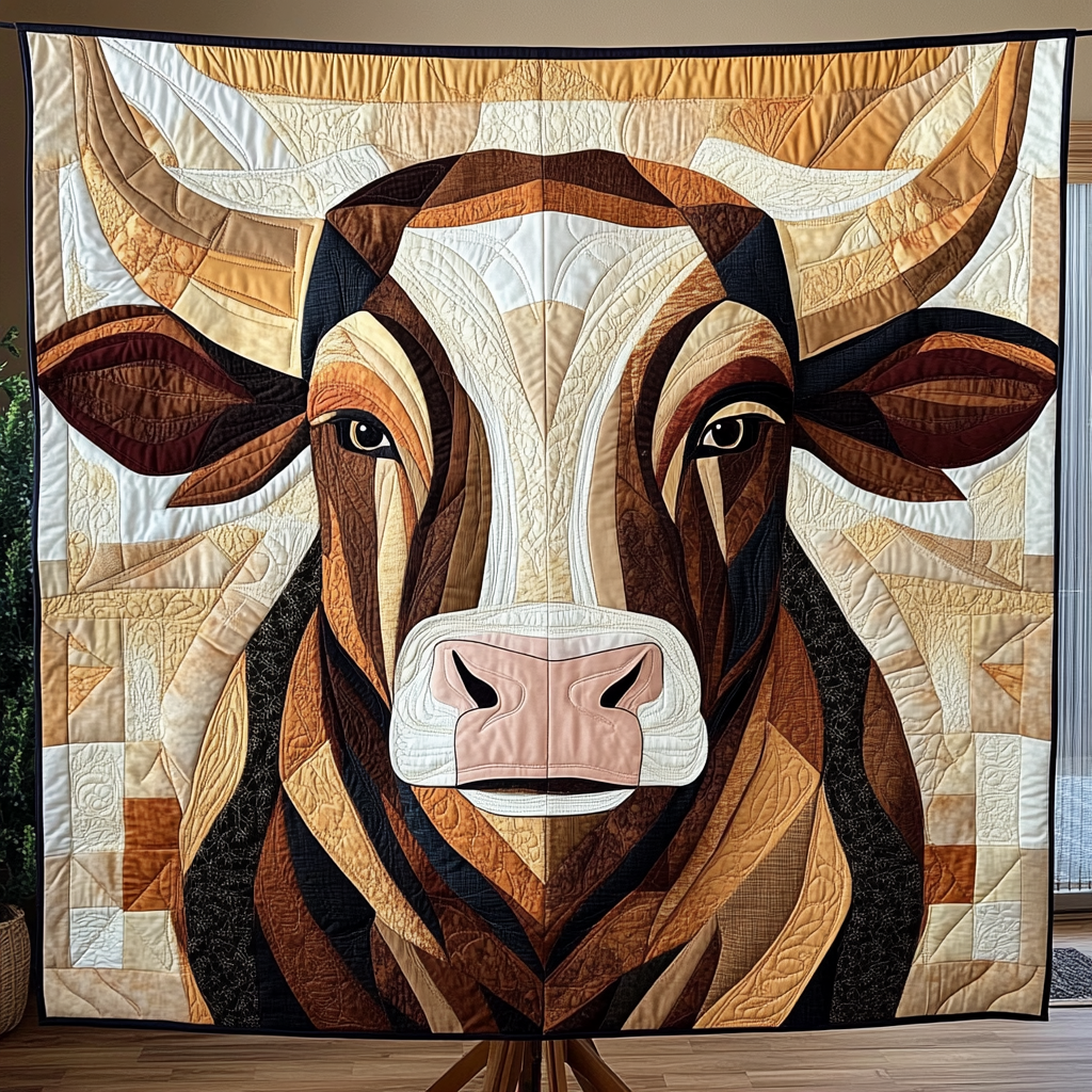 Cattle King Quilted Blanket Cute Bedroom Decor Cow Gifts For Cow Lovers